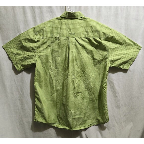 Ariat Shirt Mens Large Lime Green Short Sleeve Button Down Rodeo Western Cowboy - Picture 8 of 12